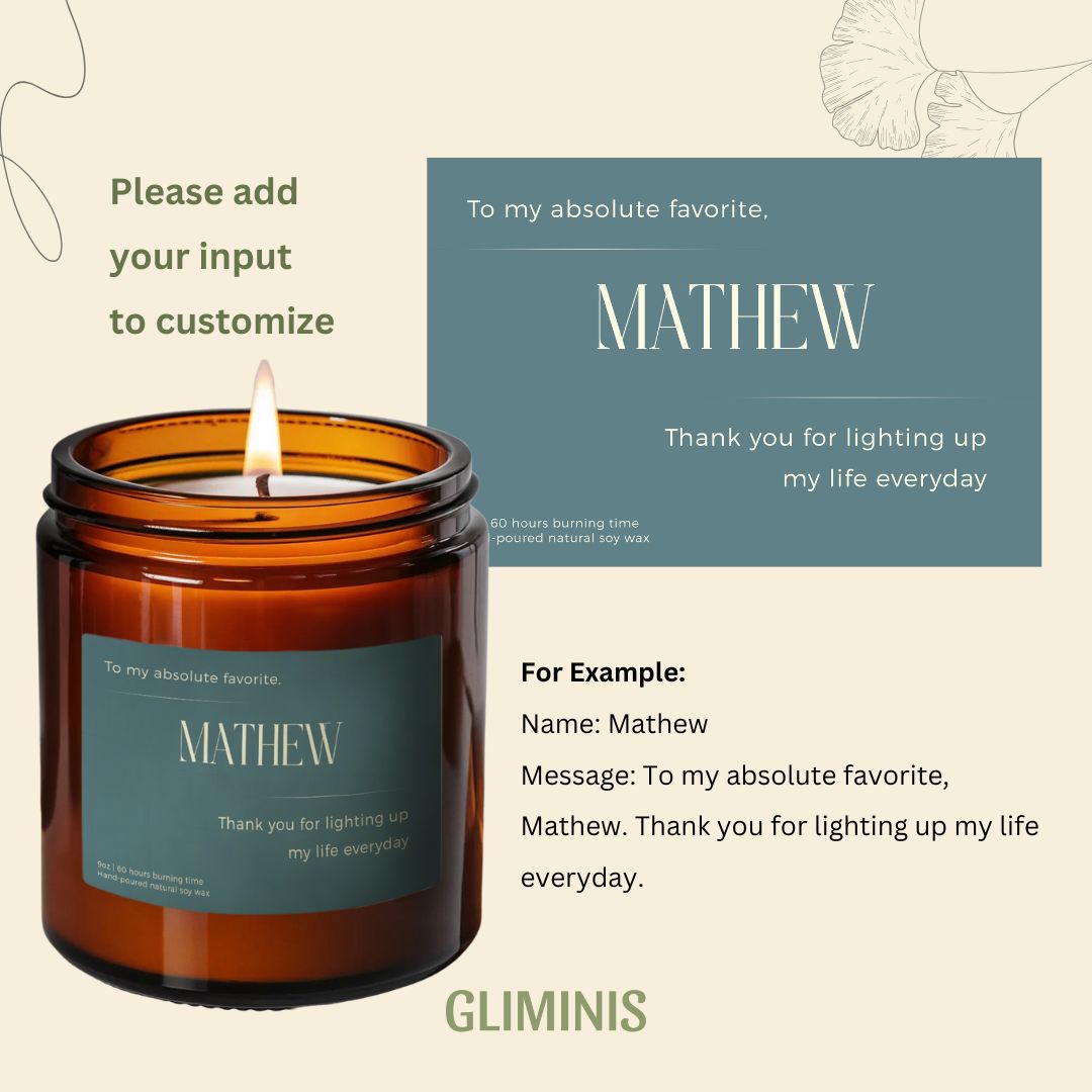 Couple Name My Heart and My Ass Custom Candle-Gliminis