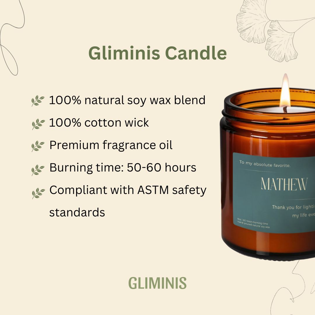 Couple Name My Heart and My Ass Custom Candle-Gliminis