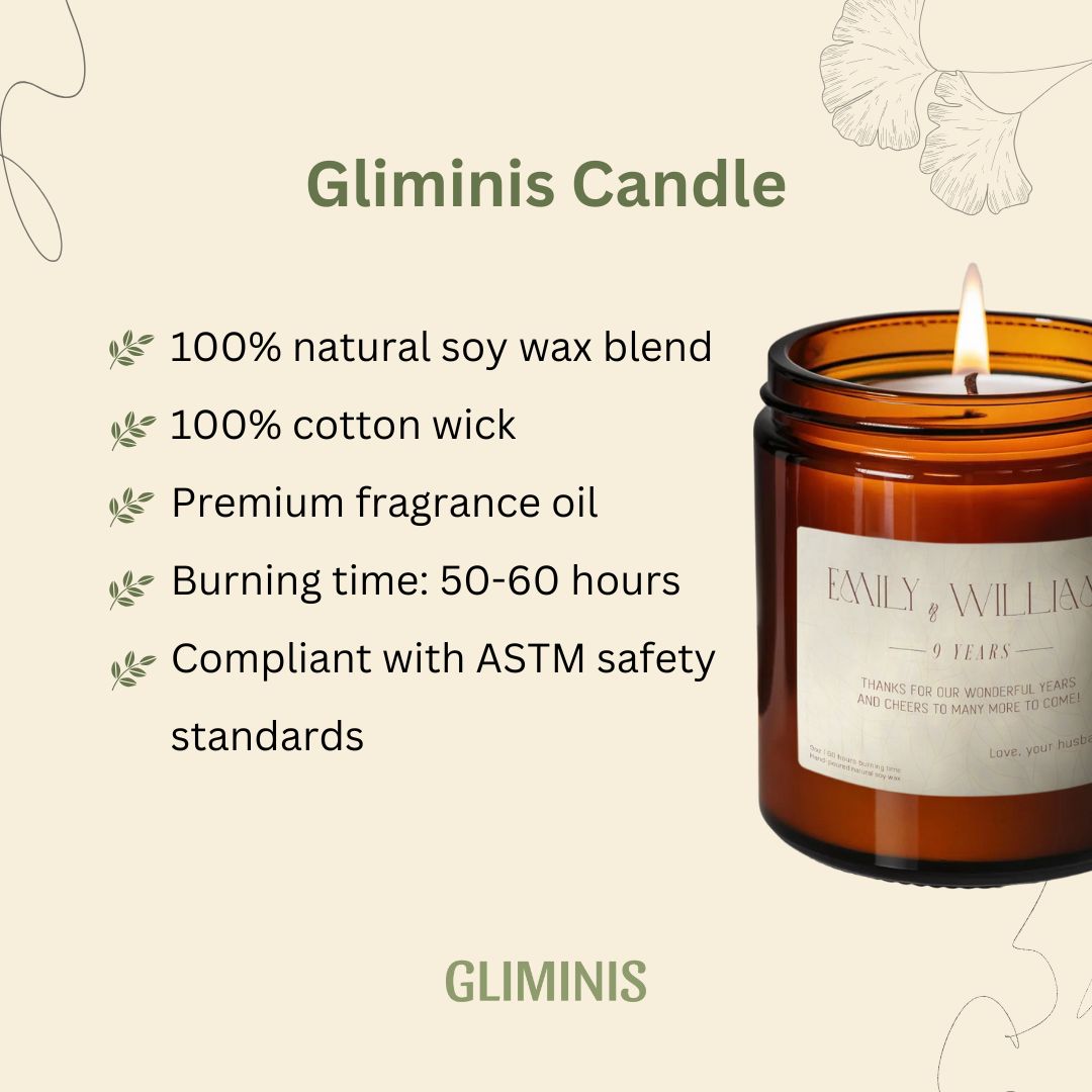 Custom Message Anniversary Candle-Gliminis