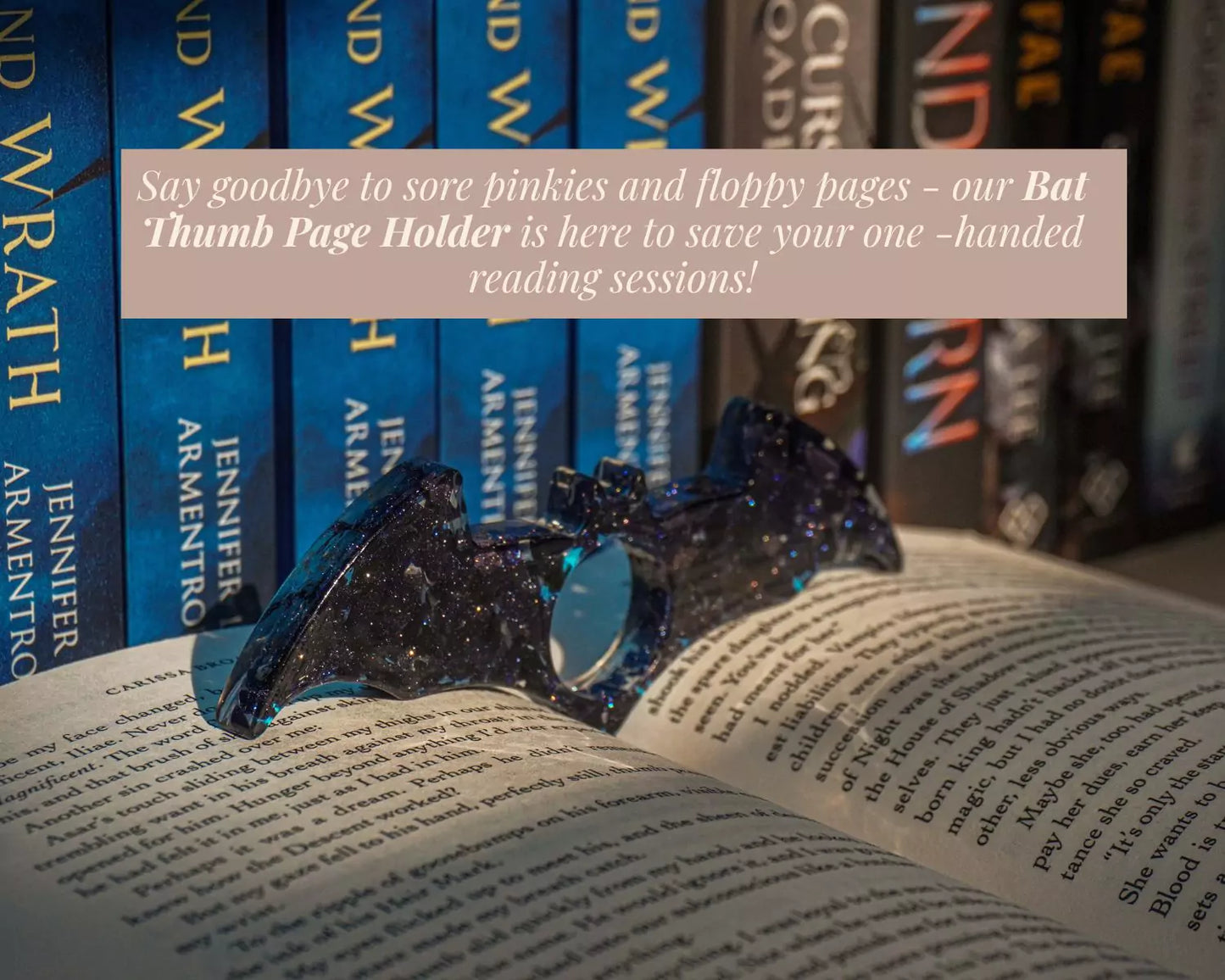Bat Book Thumb Holder