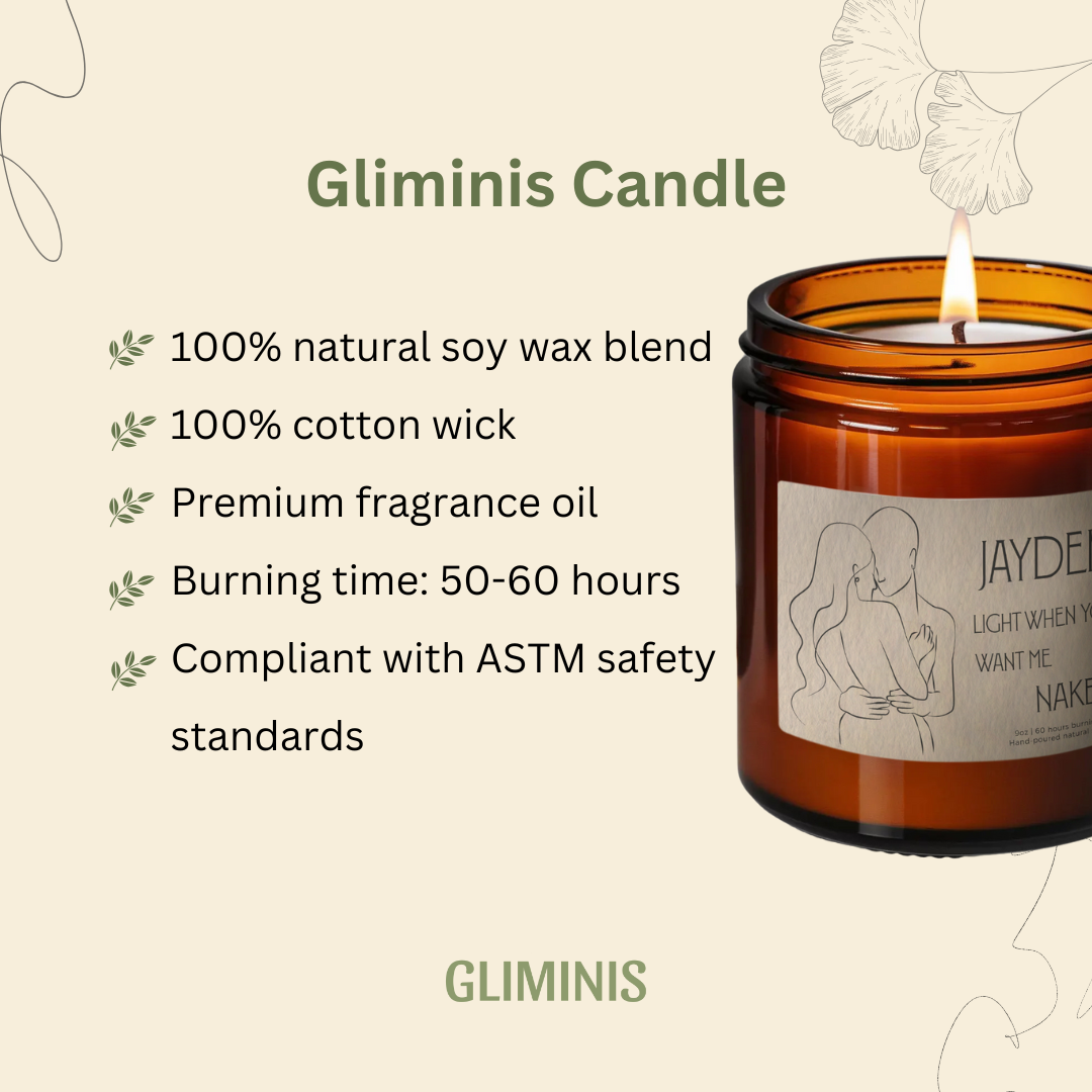 Light When You Want Me Naked Beige Candle-Gliminis