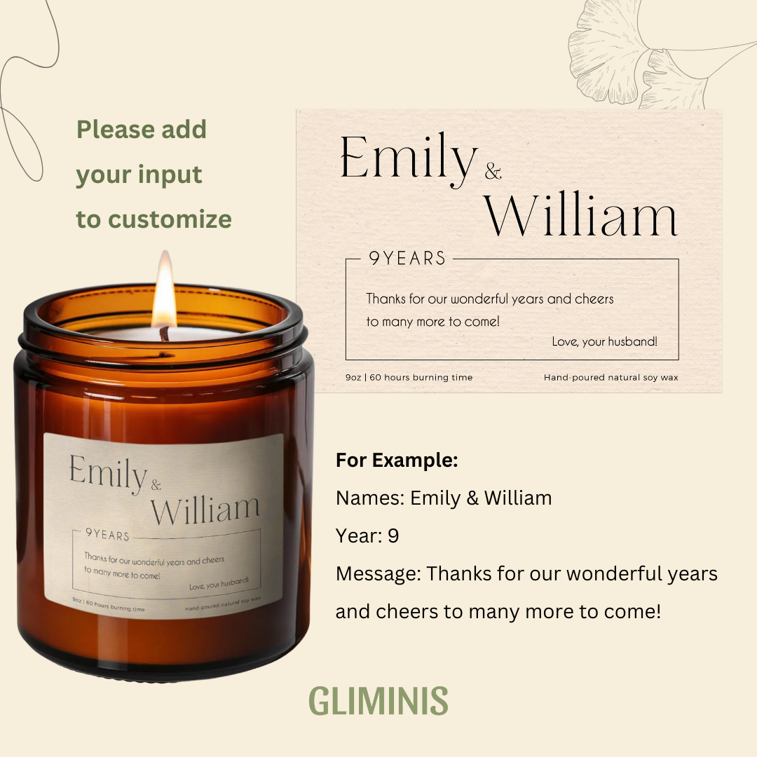 Custom Message Keepsake Candle-Gliminis