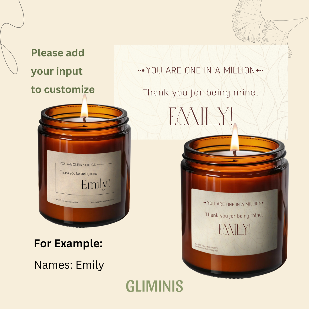 You Are One In A Million Custom Candle-Gliminis