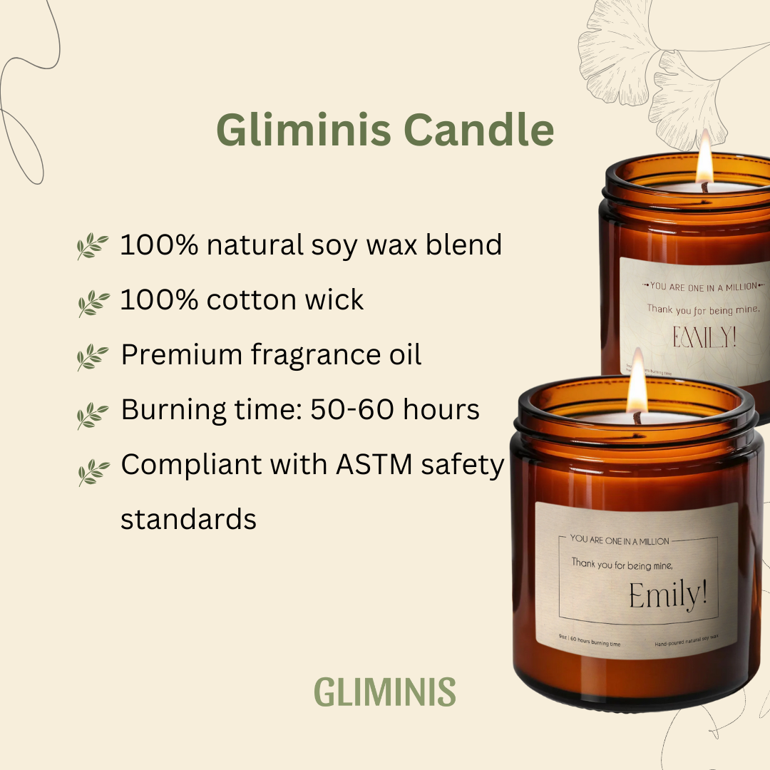You Are One In A Million Custom Candle-Gliminis
