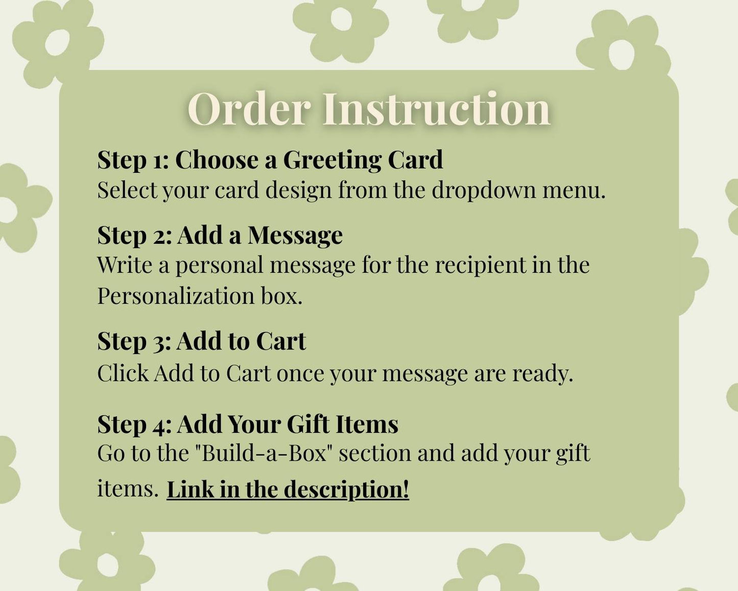 START HERE TO BUILD YOUR BOX