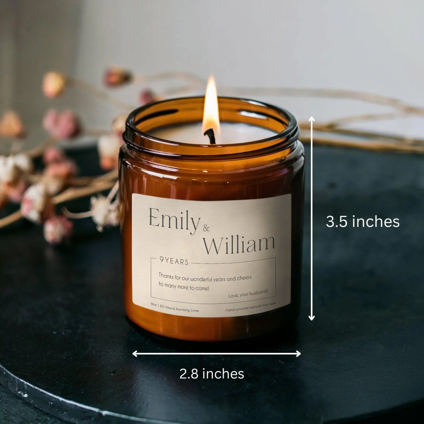 Custom Message Keepsake Candle-Gliminis