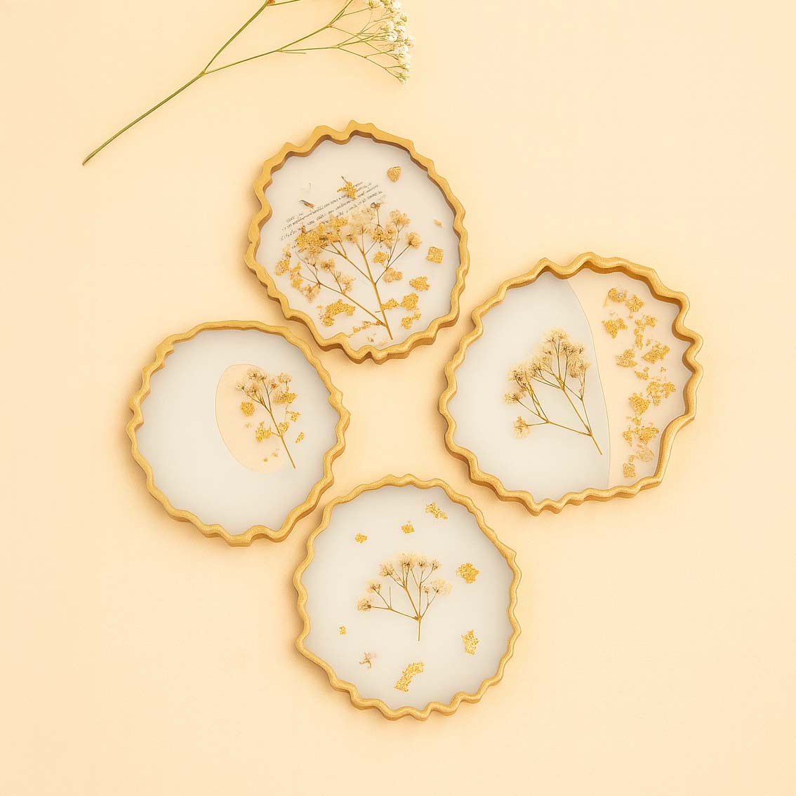 White-on-white Resin Dish