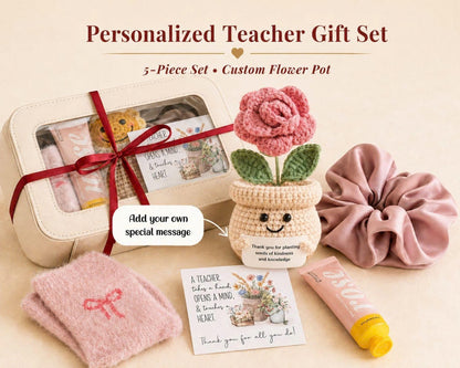 New Teacher Gift Set - Rose Crochet