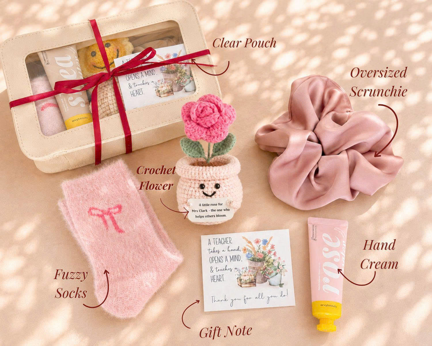 New Teacher Gift Set - Rose Crochet