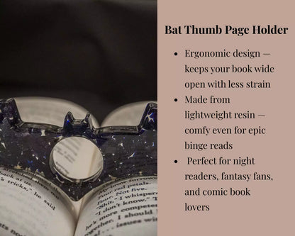 Bat Book Thumb Holder