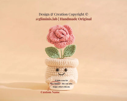 Custom Appreciation Rose Pot