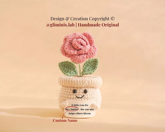 Custom Appreciation Rose Pot