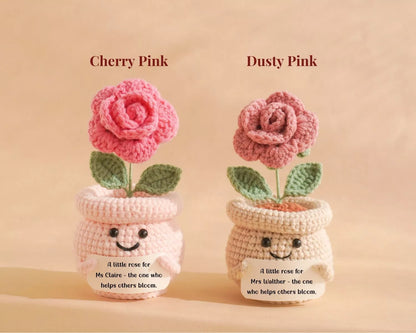 Custom Appreciation Rose Pot