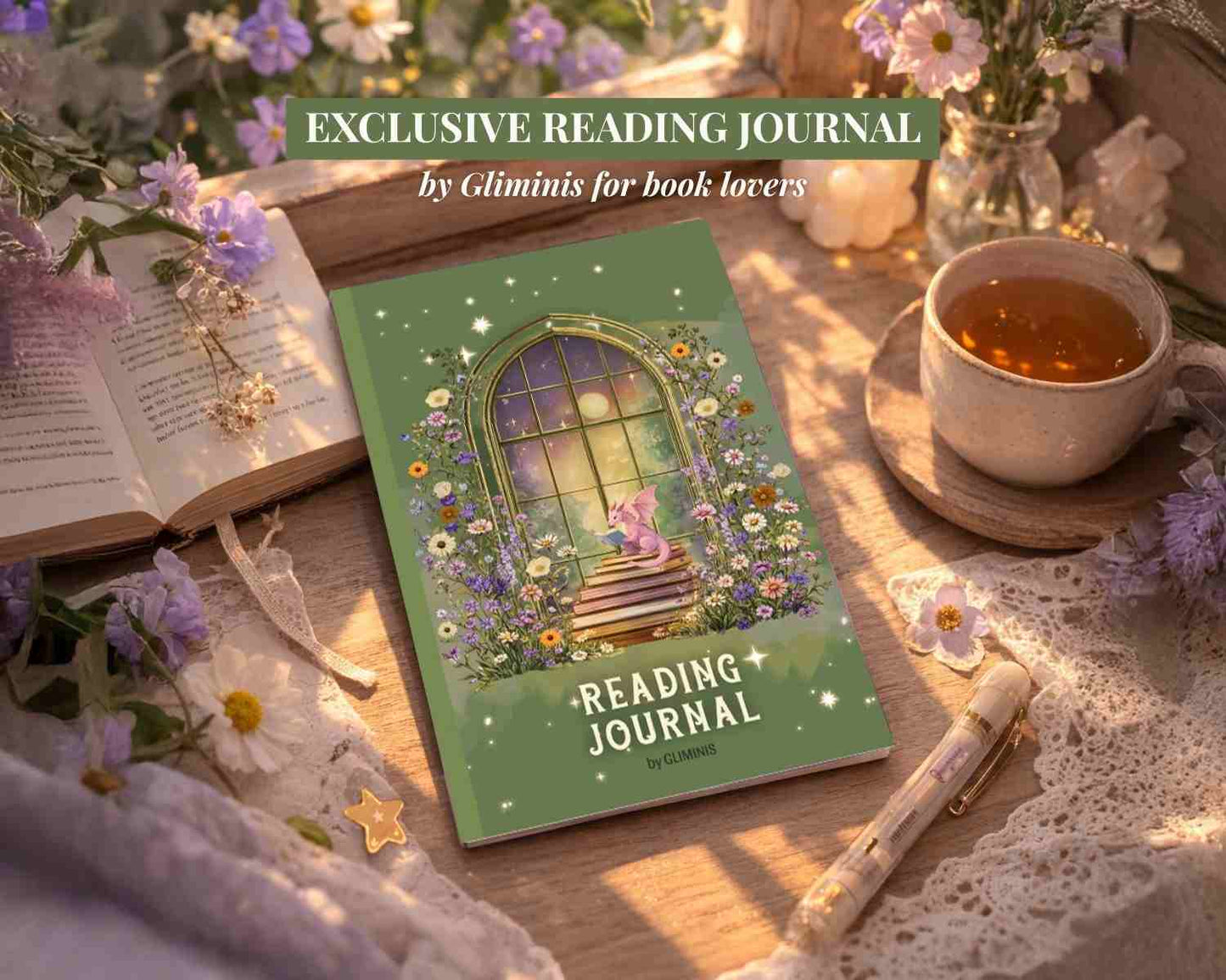 Gliminis Reading Journal - Notebook Edition