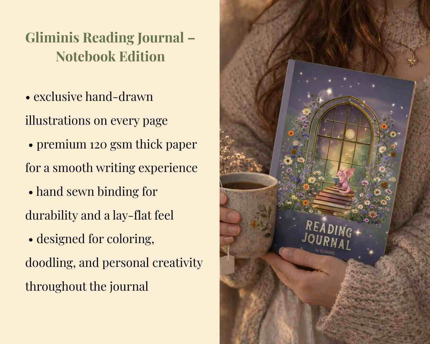 Gliminis Reading Journal - Notebook Edition