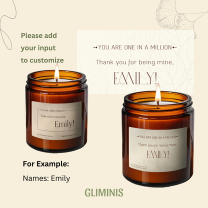 You Are One In A Million Custom Candle-Gliminis