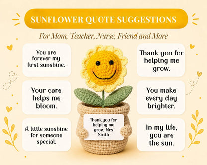 New Teacher Gift Set - Sunflower Crochet