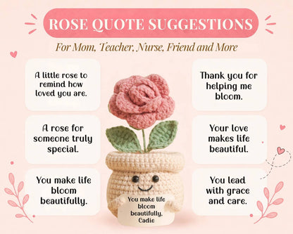 New Teacher Gift Set - Rose Crochet