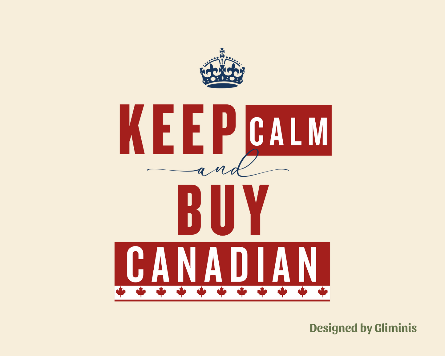 "Keep Calm & Buy Canadian" Tote Bag