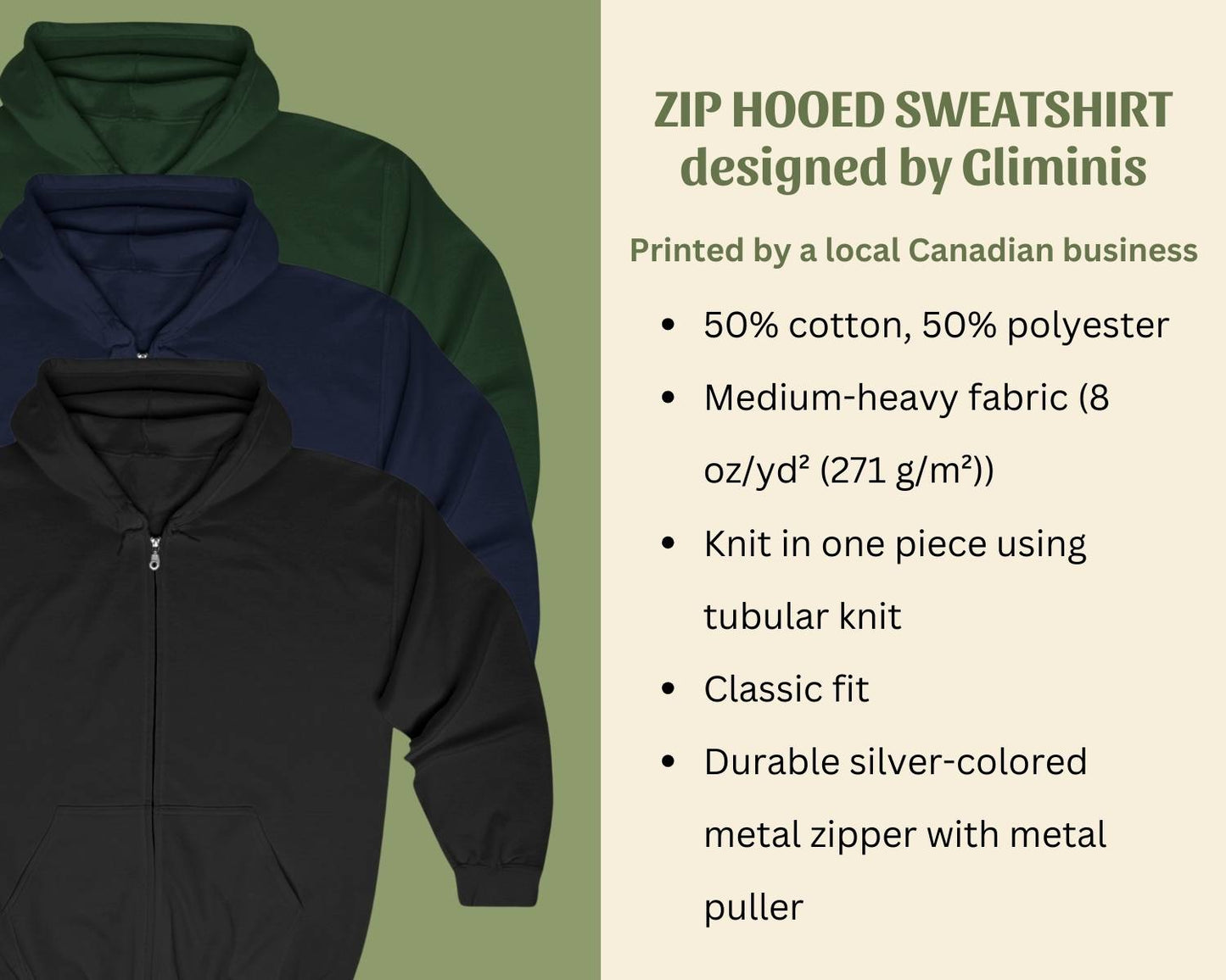 "Born Polite Raised Proud" Zip Hooded Sweatshirt