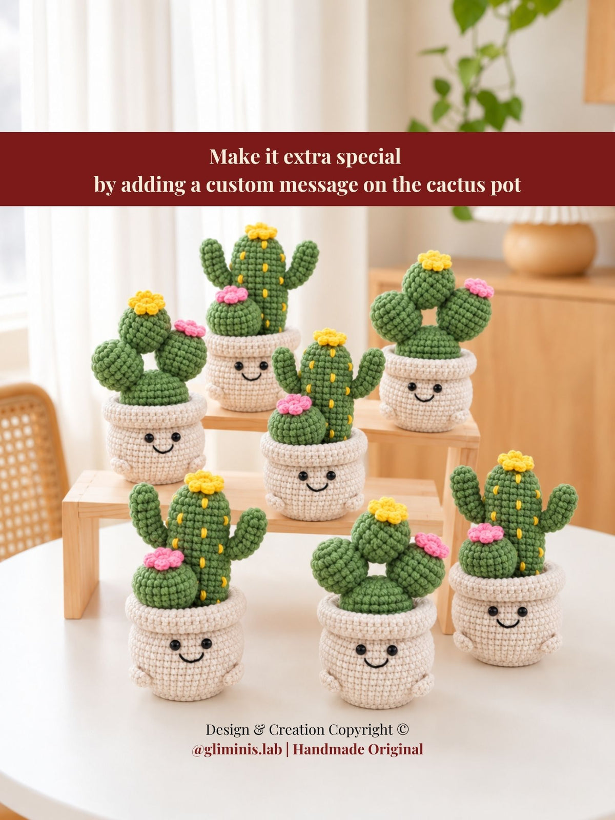 Crochet Cactus in a Pot - Appreciation Gift for Teachers, Coworkers, Friends & Mom
