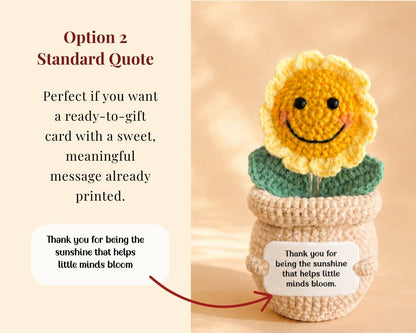 New Teacher Gift Set - Sunflower Crochet