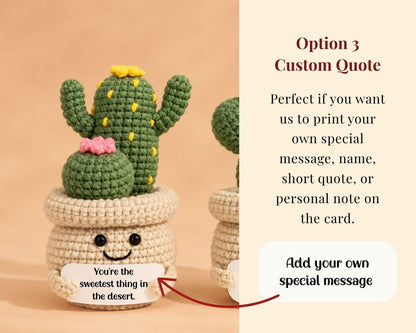 Crochet Cactus in a Pot - Appreciation Gift for Teachers, Coworkers, Friends & Mom