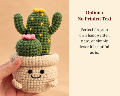 Crochet Cactus in a Pot - Appreciation Gift for Teachers, Coworkers, Friends & Mom