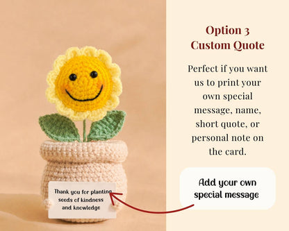 New Teacher Gift Set - Sunflower Crochet