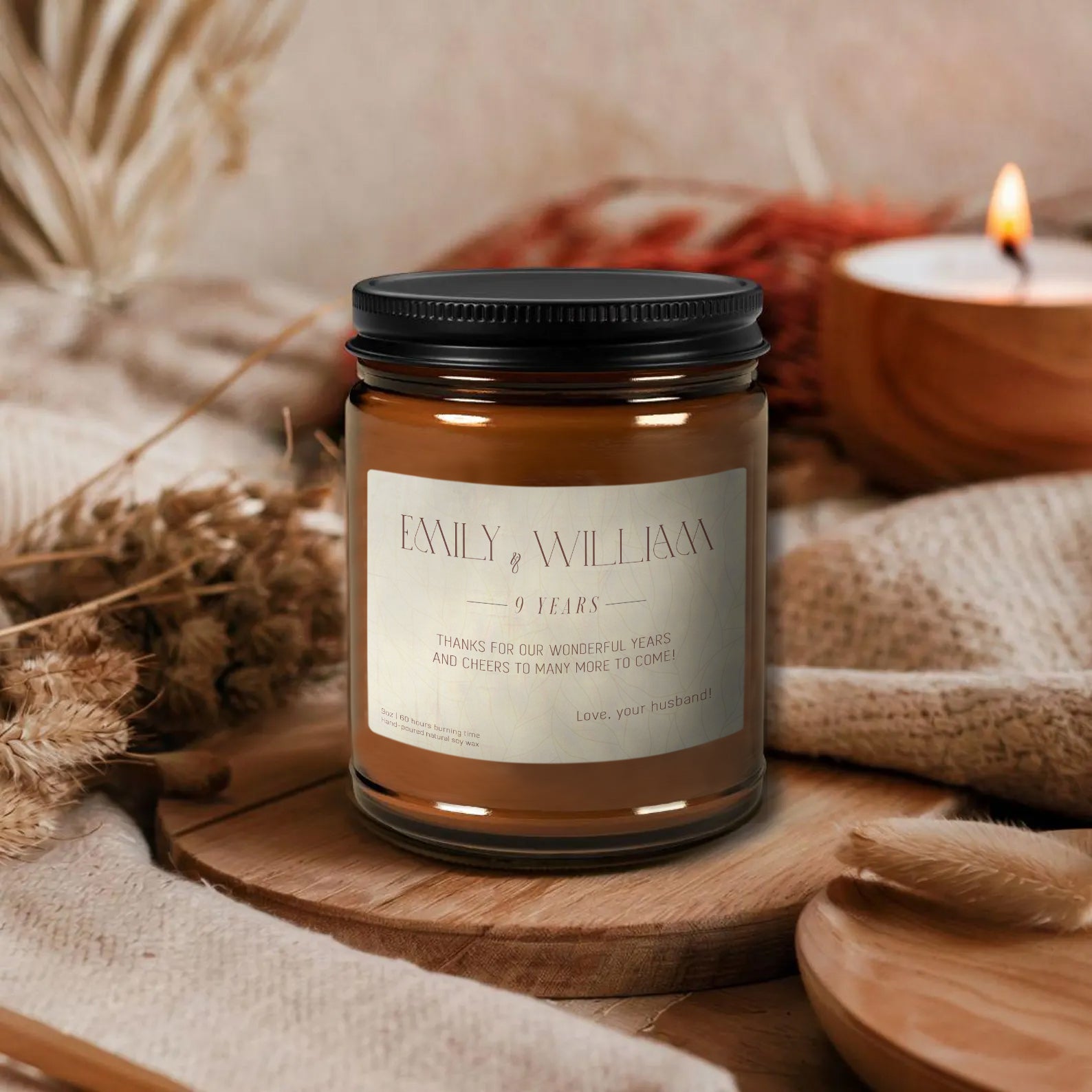 Custom Message Anniversary Candle-Gliminis