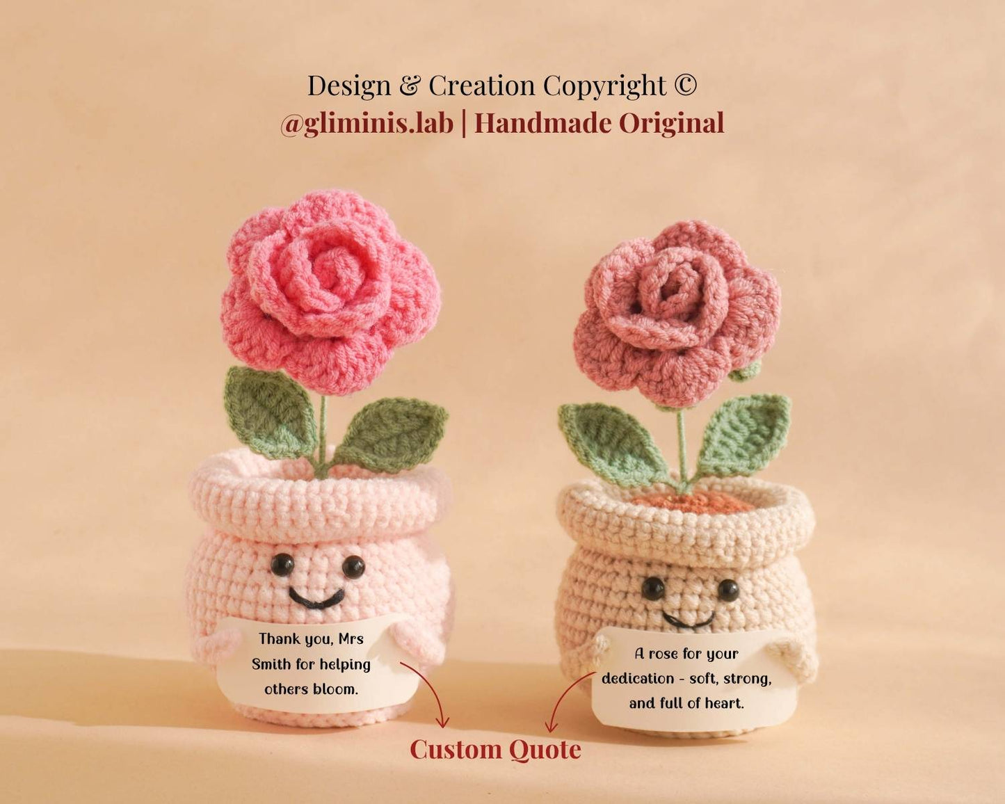 New Teacher Gift Set - Rose Crochet