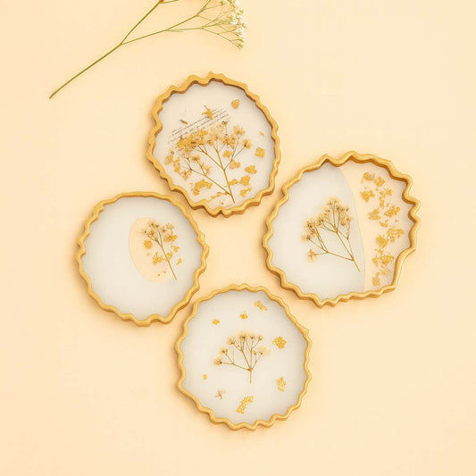 White-on-white Resin Dish
