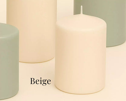 Pastel Unscented Pillar Candle