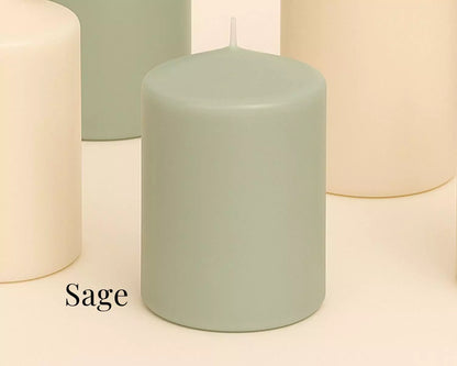 Pastel Unscented Pillar Candle