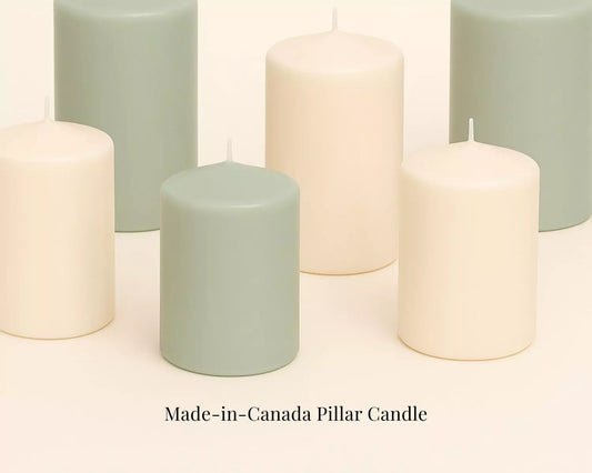 Pastel Unscented Pillar Candle
